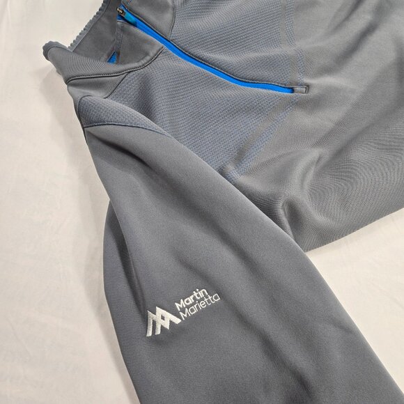 Nike Golf Dri-FIT Pullover 1/4 Zip Mens Sz Large Gray/Blue Martin Marietta Logo - Picture 9 of 12